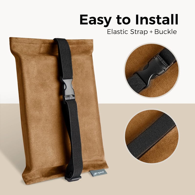 pack all Car Tissue Holder, Premium Microsuede Sun Visor Napkin Dispenser, Wipes Case for Backseat, Vehicle Accessories (Mocha Brown) - Image 4